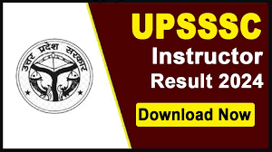 UPSSSC Instructor Result 2024